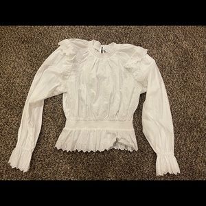 Topshop Eyelet Blouse